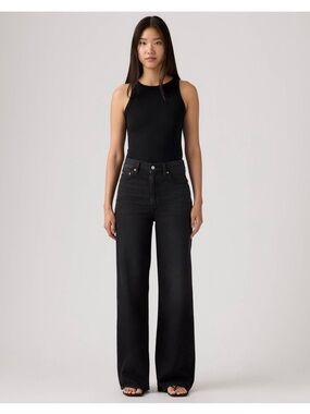 Levi’s Ribcage High-Rise Wide Leg Jeans - Black